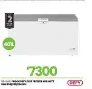 Fair Price Defy 481L Nett WHT Deep Freezer/Fridge DMF456/382/294 20-040 offer