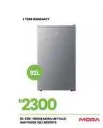 Fair Price Mora 92L Metallic Bar Fridge M125RTS 20-529 offer