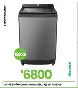 Fair Price Hisense 18Kg T/L W/Machine WT3I1823UB 22-356 offer