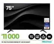 Fair Price Hisense 75 UHD 4K Smart Television 23-760 offer
