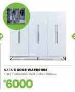Fair Price Nara 6 Door Wardrobe 2400 x 450 x 2100mm 1-283 offer