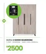 Fair Price Bursa 4 Door Wardrobe 1404 x 460 x 1905mm 1-259 offer