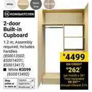 Builders Warehouse Home & Kitchen 2 Door Built In Cupboard 1.2m (850013502, 850014031,850013417) offer