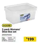 Builders Warehouse Addis 2 Pack Womens Shoe Box Set (850029364) offer