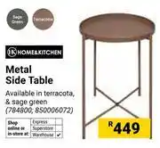 Builders Warehouse Home & Kitchen Metal Side Table (784800, 850006072) offer