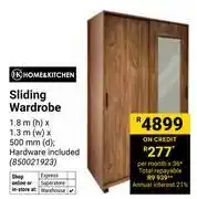 Builders Warehouse Home & Kitchen Sliding Wardrobe 1.8m (h) x 1.3m (w) x 500mm (d) (850021923) offer