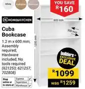 Builders Warehouse Home & Kitchen Cuba Bookcase 1.2m x 600mm (621253,621257,702808) offer