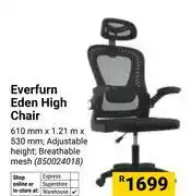 Builders Warehouse Everfurn Eden High Chair 610mm x 1.21m x 530mm (850024018) offer