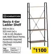 Builders Warehouse Home & Kitchen Nevis 4 Tier Ladder Shelf 600mm (h) x 325mm (w) x 1.48m (d) (782740) offer