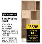 Builders Warehouse Home & Kitchen Buru Display Shelf 1.78m (h) x 800mm (w) x 360mm (d) (704150) offer