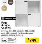 Builders Warehouse Home & Kitchen Fogo 4 Cube Cabinet 612mm (h) x 600mm (W) x 288mm (d) (717262,717264,717255) offer