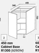 Builders Warehouse Home & Kitchen 450mm Cabinet Base Floor Units (609094) offer