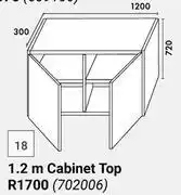 Builders Warehouse Home & Kitchen 1.2m Cabinet Top Wall Units (702006) offer