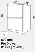 Builders Warehouse Home & Kitchen 600mm Pot Drawer Floor Units (762039) offer