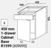 Builders Warehouse Home & Kitchen 450mm 1 Drawer Cabinet Base Floor Units (609095) offer