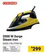 Builders Warehouse Goldair 2000W Surge Steam Iron GSSS-178 (770013) offer