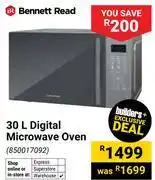 Builders Warehouse Bennett Read 30L Digital Microwave Oven (850017092) offer