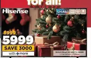 HiFi Corp Hisense 58-inch Smart 4K UHD TV offer