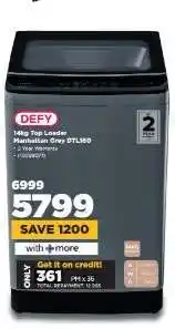 HiFi Corp DEFY 14kg Top Loader Manhattan Grey DTL160 offer