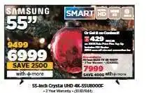 HiFi Corp Samsung 55-inch Crystal UHD 4K-55BU8000F offer