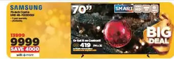 HiFi Corp Samsung 70-Inch Crystal UHD 4K offer