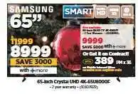 HiFi Corp 65-Inch Crystal UHD 4K-65BU8000F offer