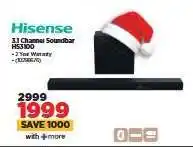 HiFi Corp Hisense 3.1 Channel Soundbar HS312 offer