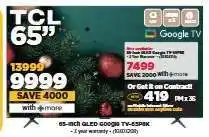 HiFi Corp TCL 65-inch QLED Google TV 65P8K offer