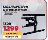 HiFi Corp Ultra-Link 32-90-Inch Slim TV Mount offer