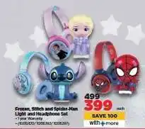 HiFi Corp Frozen, Stitch and Spider-Man Light and Headphone Set offer