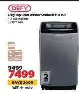 HiFi Corp Defy 17kg Top Load Washer Stainless DTL153 offer