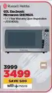 HiFi Corp Russell Hobbs 60L Electronic Microwave RHEM60L offer