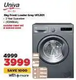 HiFi Corp Univa 6kg Front Loader Grey UFL601 offer