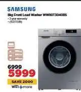 HiFi Corp Samsung 8kg Front Load Washer WW80T3040BS offer