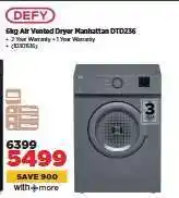 HiFi Corp Defy 6kg Air Vented Dryer Manhattan DTD236 offer