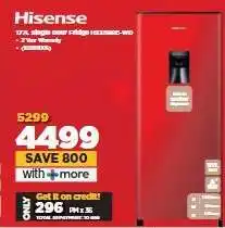 HiFi Corp Hisense 177L single door fridge H225RRE-WD offer