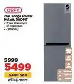 HiFi Corp DEFY 247L Fridge Freezer Metallic DAC447 offer