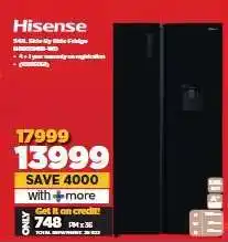 HiFi Corp Hisense 564L Side By Side Fridge offer