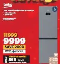 HiFi Corp beko 370L combi fridge RCNT375E40XBS offer