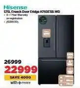 HiFi Corp Hisense 575L French Door Fridge H760FSB-WD offer