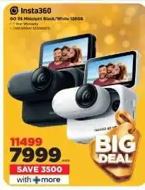 HiFi Corp Insta360 GO 3S Midnight Black/White 128GB offer