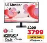 HiFi Corp LG 32 FHD Curved Monitor 100Hz offer