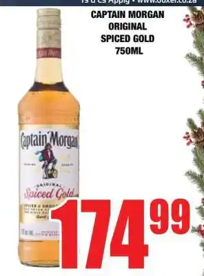 Boxer CAPTAIN MORGAN ORIGINAL SPICED GOLD 750ML offer