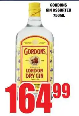 Boxer GORDONS GIN ASSORTED 750ML offer