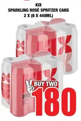 Boxer KIX Sparkling Rosè Spritzer Cans 2 x (6 x 440ml) offer