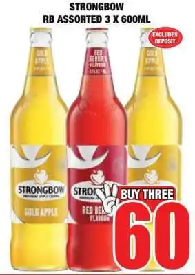 Boxer STRONGBOW RB ASSORTED 3 X 600ML offer