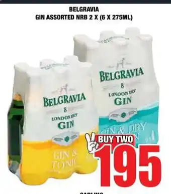 Boxer BELGRAVIA GIN ASSORTED NRB 2 X (6 X 275ML) offer