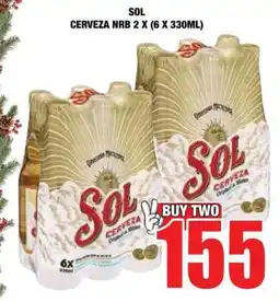Boxer SOL Cerveza NRB 2 x (6 x 330ml) offer
