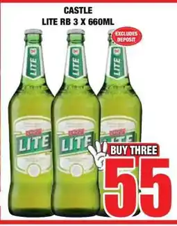 Boxer CASTLE LITE RB 3 X 660ML offer