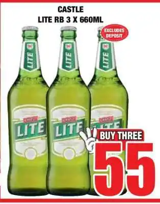 Boxer CASTLE LITE RB 3 X 660ML offer